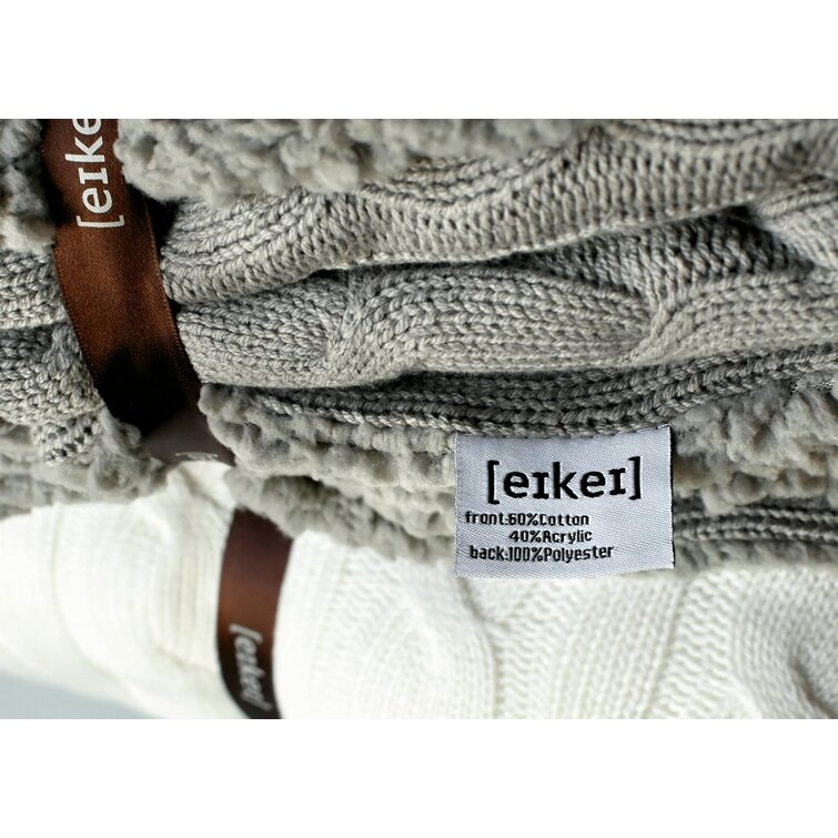 Cable knit 2025 sherpa oversized throw